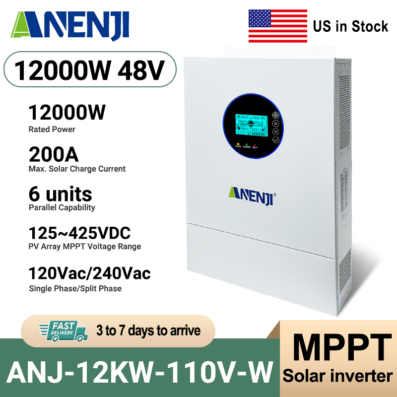 Flexible Solar Panel - ANENJI 12KW 120V/240VAC Inverter Surya Hibrida