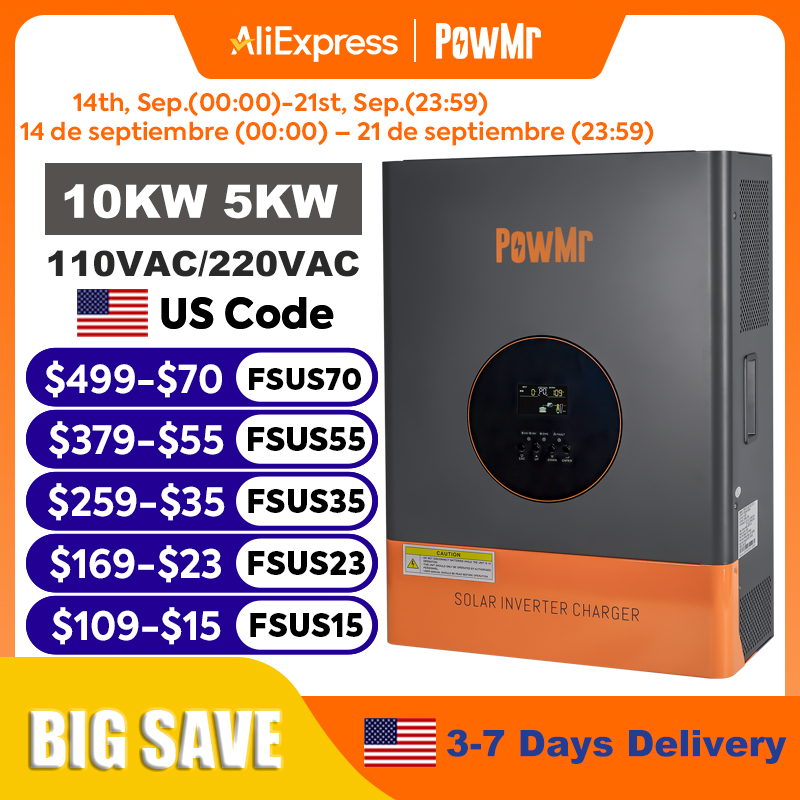Flexible Solar Panel - PowMr 10KW 5KW Inverter Fase Terpisah