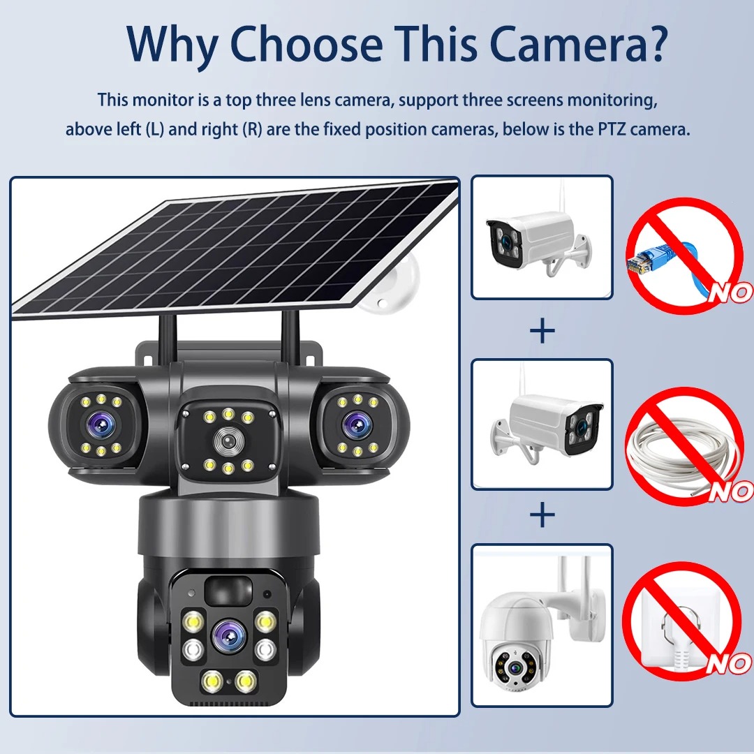 Kamera WIFI V380 3 Layar 3 Len - Jinko Solar Panel Cheetah ulasan dan harga