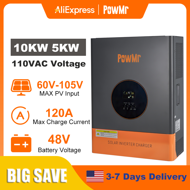 PowMr 10KW 5KW Inverter Fase T - Flexible Solar Panel ulasan dan harga